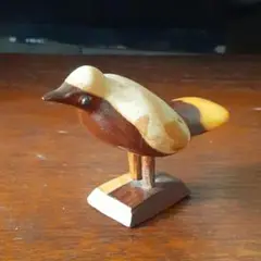 小鳥　置物　木製　オブジェ