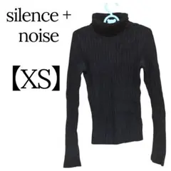 美品✨silence + noise【XS】ブラックタートルネックシンプルタイト