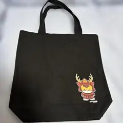 ぐんまちゃん　キャンバストートバッグ（マチあり） ブラック