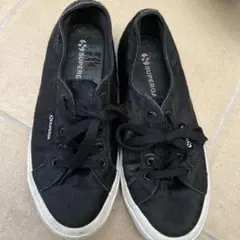 SUPERGA ブラック バラコスニーカー