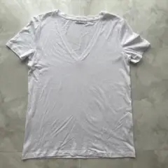 ホワイト Vネック 半袖 Tシャツ