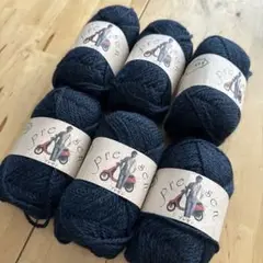 ミンクル　プレゼン　ウール100% 50g（100m） 6玉　ネイビーメランジ