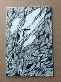 【原画】ペン画　抽象画　ゼンタングル