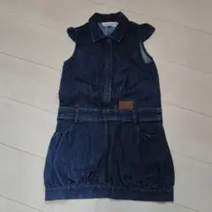 Dior　デニムワンピース　ノースリーブ　8A　キッズ女の子