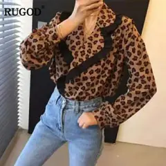 ヒョウ柄ブラウス レオパード