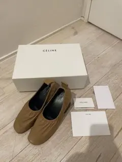 新品 CELINE レザー パンプス バレリーナ フィービー