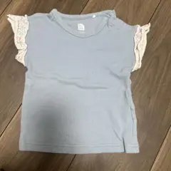 EL FIN DOLL 水色フリルTシャツ 70-80cm