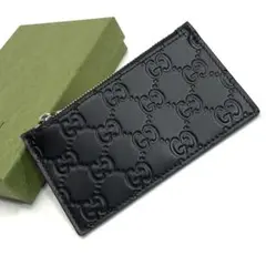 未使用✨希少 箱付 グッチ グッチシマ コイン カードケース ブラック ミニ財布