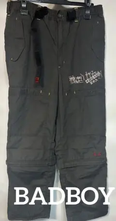90s　バッドボーイ　BADBOY カーゴパンツ オーバーサイズ　刺繍 BADBOY - 【 BADBOY バッドボーイ 黒 カーゴパンツ ストリート系