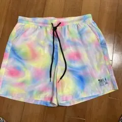 ♡タイダイ ユニセックス、マルチカラー軽い、快適ハーフパンツ