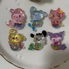 サンリオ デコパーツ キラキラ キティ クロミ マイメロ プリン 6個セット
