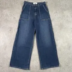 【美品】C-SEVENTEEN シーセブンティーン ワイドデニムパンツ XS