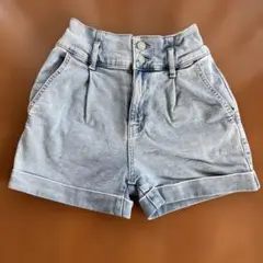 ライトブルー ハイウエスト ショートパンツ GU 中古品