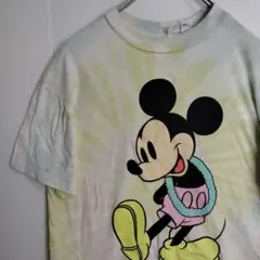 DIVIDED ディズニー 半袖シャツ Tシャツ ミッキー タイダイ染め