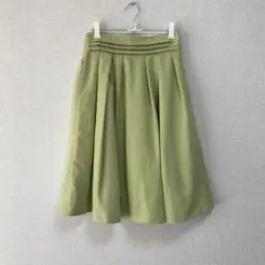 【ROPE PICNIC】美品　ライトグリーン プリーツ フレアスカート　３８