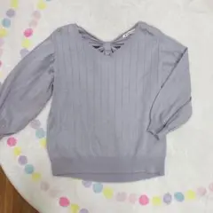 マジェスティックレゴン Majestic legon パープル 七分袖ニット