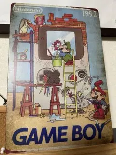 任天堂　ゲームボーイ　ブリキ看板