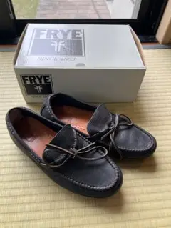 FRYE 本革 モカシン ローファー ブラック 25cm相当 美品 箱付き