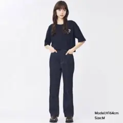 極美品】GU ジーユー 神デニム ハイウエスト ストレート ジーンズ パンツ M