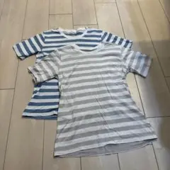 無印良品　ストライプTシャツ 2枚セット 150