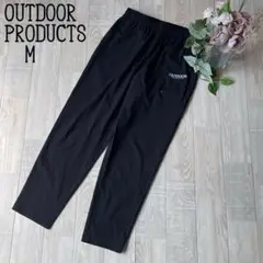 【OUTDOORアウトドア】ウエスト総ゴム　ストレッチ　トレーニングパンツ　黒M