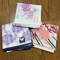 HM INED 花柄 ハンカチ 3枚セット