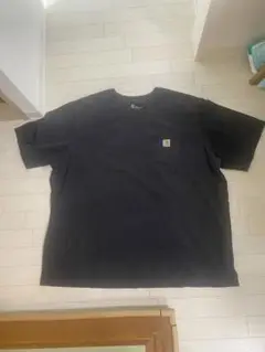 carharttブラック Tシャツ 左胸ポケット付き　希少サイズ