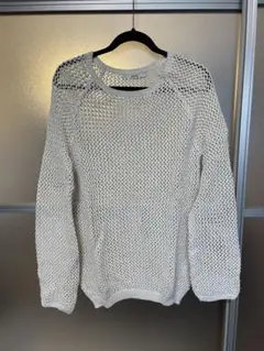 pelleq ペレック メッシュリネンニット