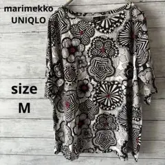 新品　UNIQLO marimekko 花柄 半袖Tシャツ 白/黒/赤 総柄