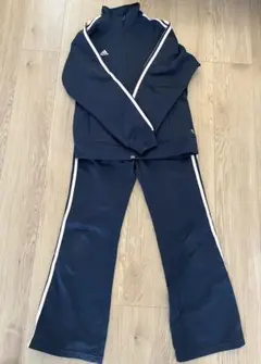 adidas ネイビー×ピンクジャージ 上下セット　Mサイズ