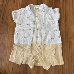 バナナ柄ロンパース　シャツ　70cm
