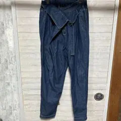 メンズ　変形デニムパンツ　ウェストゴム仕様