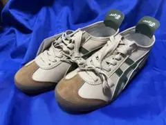 Onitsuka Tiger メキシコ66 ベージュ/グリーン スニーカー