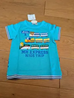 Miki House 電車プリント Tシャツ 80