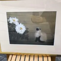 加山又造 複製画「猫(素猫)」成川美術館 加山又造「猫」木版画 :: 絵画買取・販売 - シバヤマ