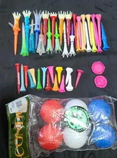ゴルフティーと練習用プラスチックボールセット