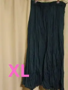 プリーツロングスカート♡緑 大きいサイズLL