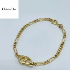 【良品】ChristianDior ブレスレット CDロゴ 喜平チェーン 金