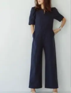 〈美品〉WERTHY ワーシー　野沢和香　撥水　オールインワン ネイビー 美品〉WERTHY ワーシー 野沢和香 撥水 オールインワン ネイビー