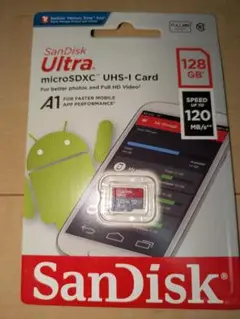 SanDisk microSDカード 128GB マイクロSDカード 120M