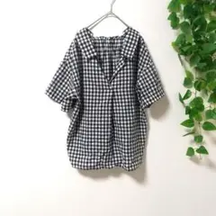 LOWRYS FARM 半袖シャツ 【M】 ギンガムチェック レディース