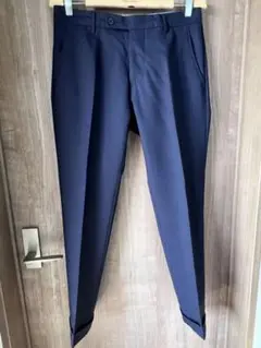 （美品) ベルウィッチ　ダークブルー　スラックス 44サイズ