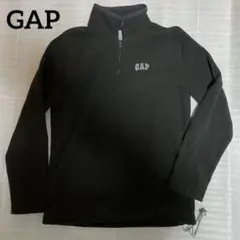 GAP ギャップ　ハーフジップ　襟付き　ポケット付き　起毛　ブラック