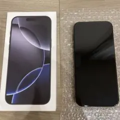 iPhone 16 ProMaxブラックチタニウム 256GB バッテリー99%