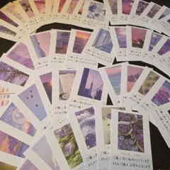 手書きサンキューカードサンクスカード【フォトパープル】50枚