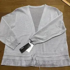 グレー 七分袖 カーディガン