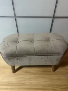 salut! ベージュ 六角形 蓋付き収納スツール