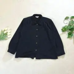 1173 HOSABUN シャツ 羽織 金ボタン パフスリーブ ブラック 9R