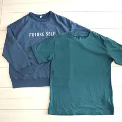 【即購入OK！美品！】GU トレーナー 、イオンTシャツ2点セット 150