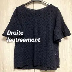 Droite lautreamont ドットレース柄カットソー